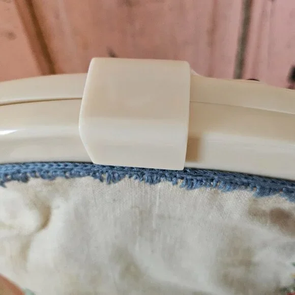 Cath Kidston Floral Embroidered Linen Handbag Purse - Picture 10 of 11